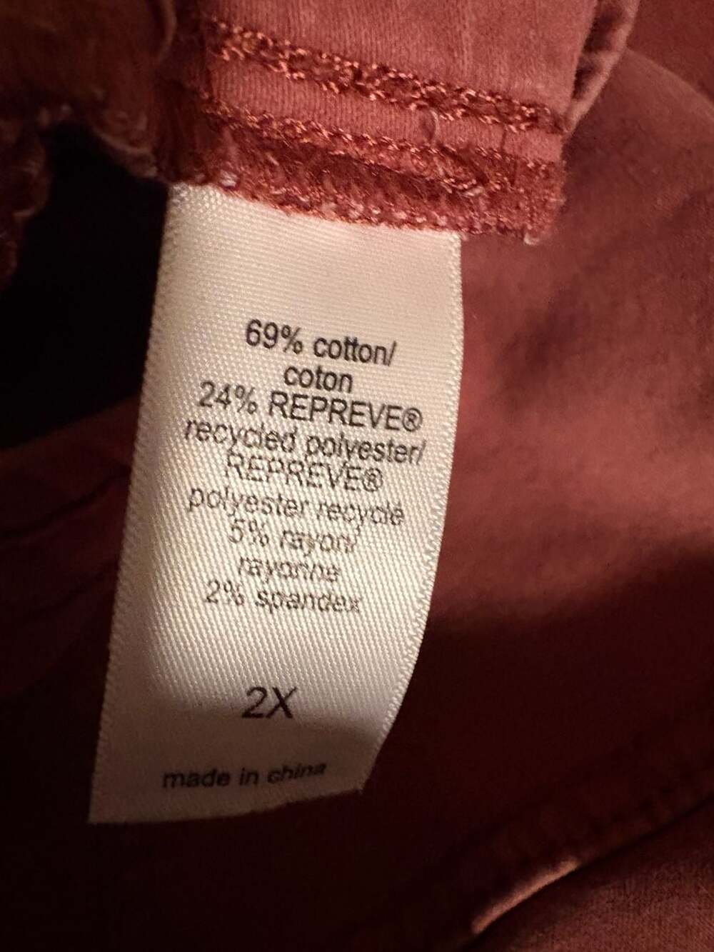 Maurices Plus Size Rust Rose Drawstring Utility C… - image 3